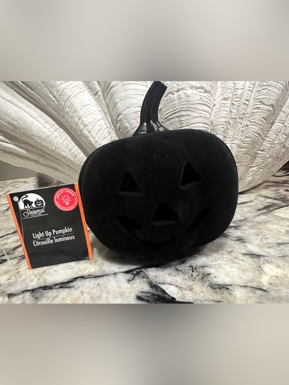 🎃Viral Black Velvet Light up Pumpkin 🎃✨